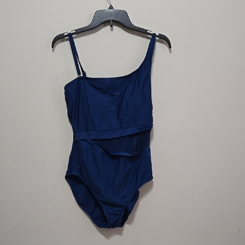 Bleu Rod Beattie Elegant Blue One-Piece Swimsuit sz 12 NWT $125